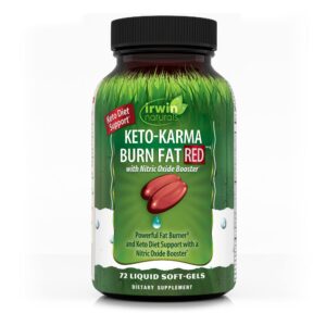 Frontal de producto Irwin Naturals Keto-Karma Burn Fat Red 72 sgels