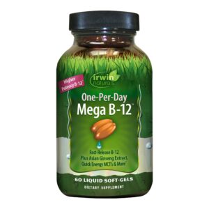 Irwin Naturals Mega B-12 1,500 mcg cápsulas líquidas para energía