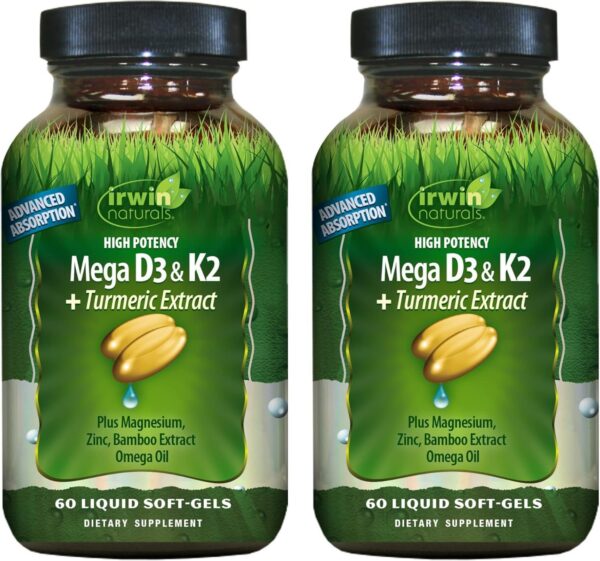 Version 1.0.0 Etiqueta de Irwin Naturals Mega D3 y K2