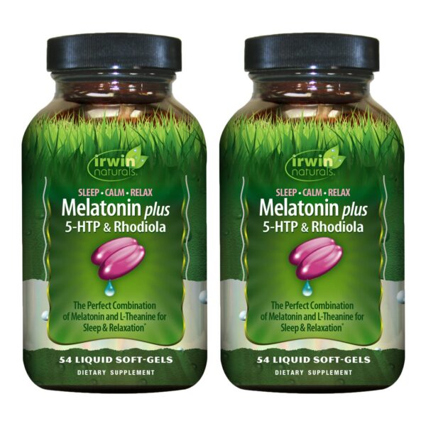 Irwin Naturals melatonina plus 5-HTP y rhodiola 54 soft-gels