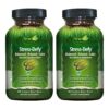 Botella de Irwin Naturals Stress-Defy 84 cápsulas líquidas para relajación