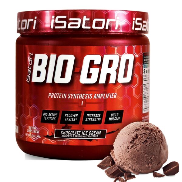 Envase iSatori BIO-GRO pre entreno sabor chocolate helado