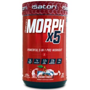 Frente de envase iSatori Morph X5 Pre-Workout