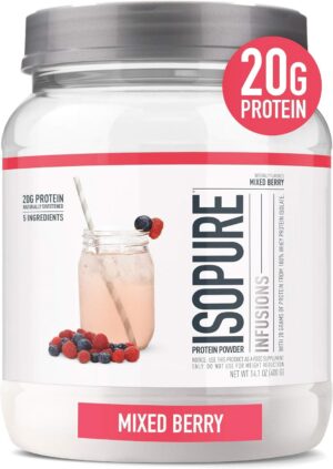 Isopure Clear Whey Infusions botella Mixed Berry