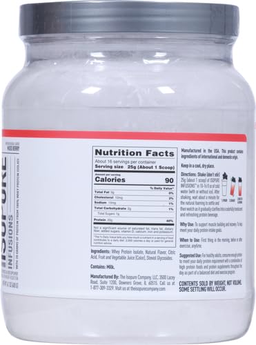 Bote de proteína claro Isopure Mix Berry