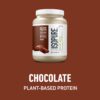 Isopure Proteína Vegana de chocolate etiqueta