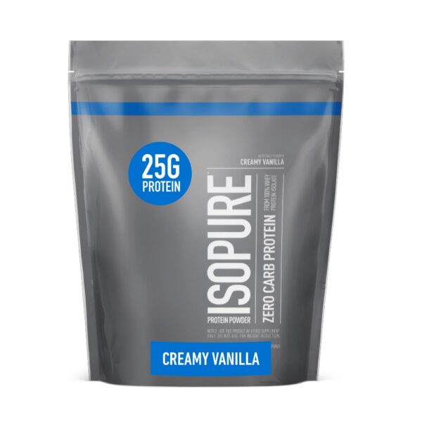Frontal de Isopure Zero Carb Whey Isolate vainilla cremosa