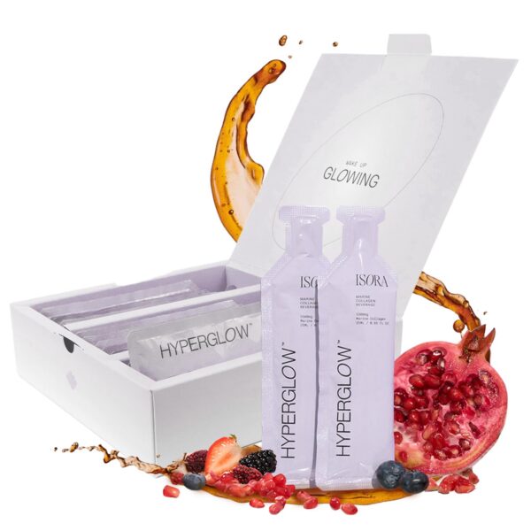 Caja y etiqueta de Isora HyperGlow Shots
