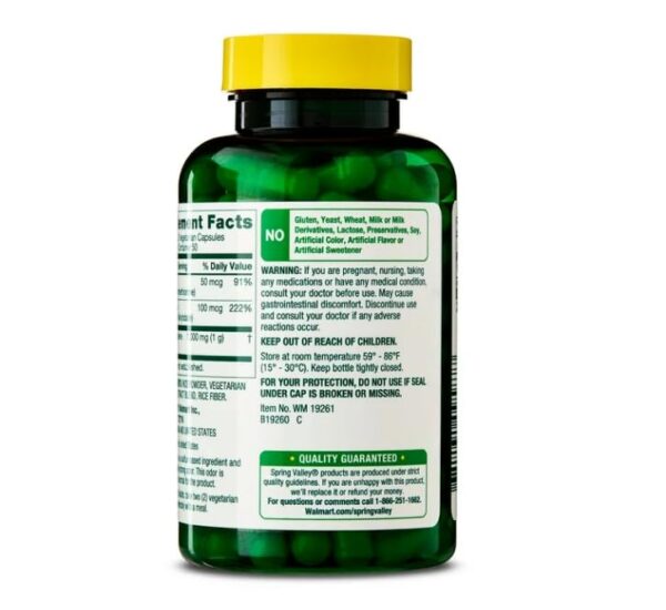 Frente de etiqueta NAC cápsulas