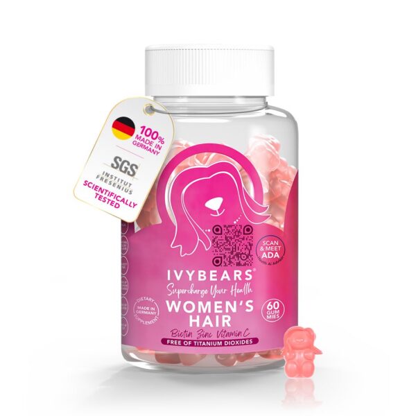 IvyBears gummies para cabello mujer con biotina 15000mcg