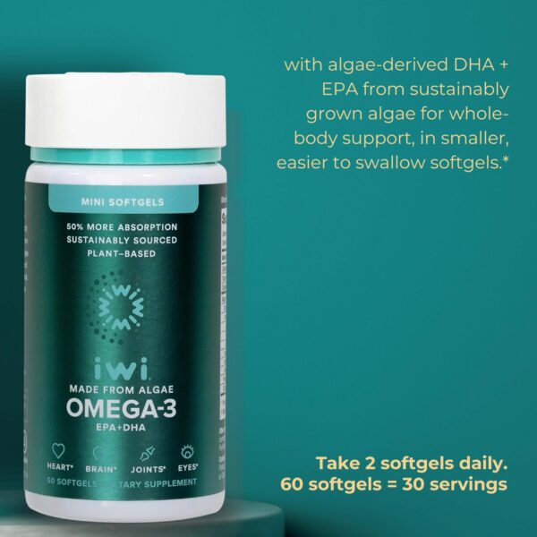 Etiqueta y caja de Omega-3 iwi life