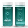 Frascos del bundle Iwi Omega-3 y Heart Omega-3