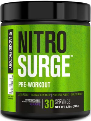 Jacked Factory Nitrosurge preentreno sabor uva 30 porciones