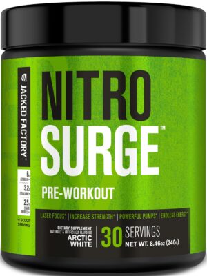 Jacked Factory Nitrosurge suplemento pre entrenamiento energía fuerza