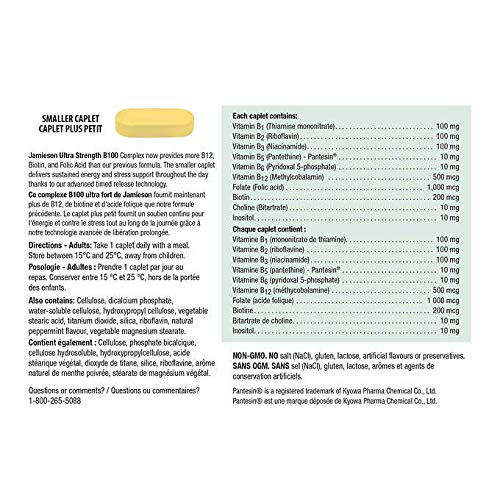 Etiqueta Jamieson B100 Complex caplets