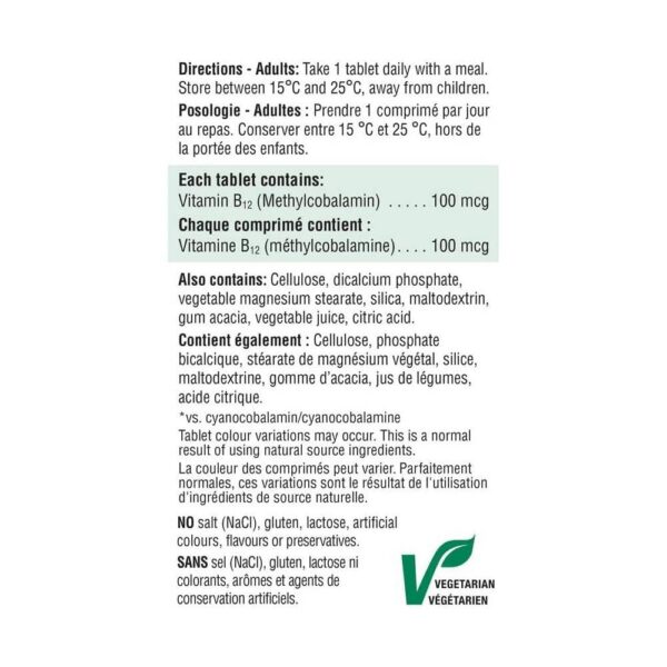 Detalle de la tableta Jamieson B12