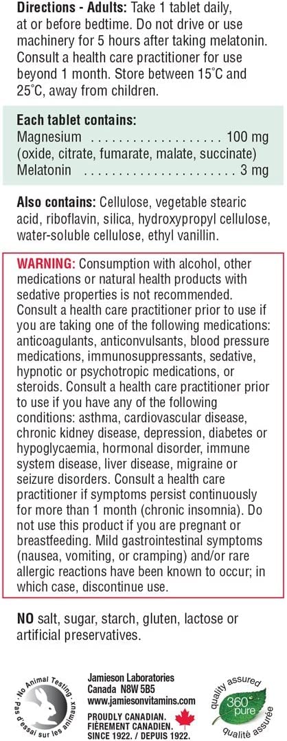 Etiqueta Jamieson Magnesium Night