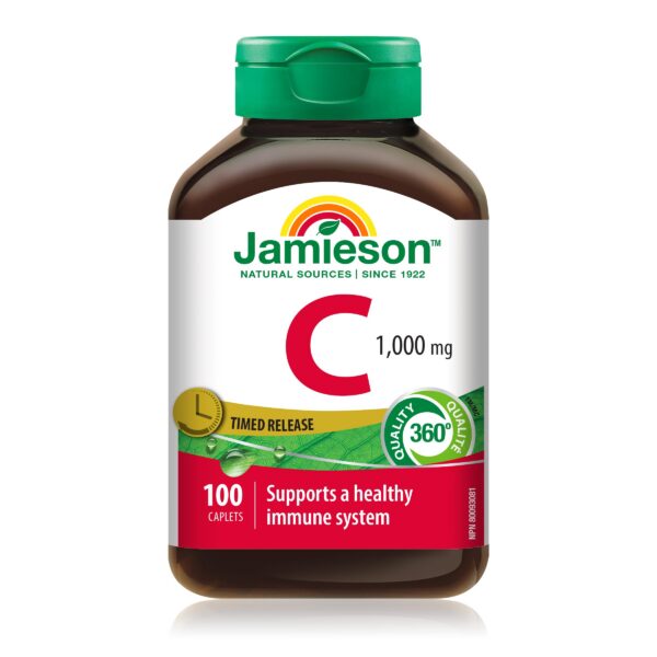 Jamieson Vitamina C 1000 mg frasco 100 cápsulas liberación prolongada