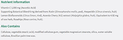 Jamieson Vitamina C 1000 mg tabletas etiqueta