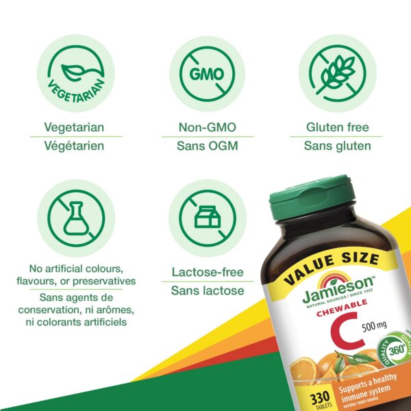 Jamieson gomitas vitamina C 500 mg caja