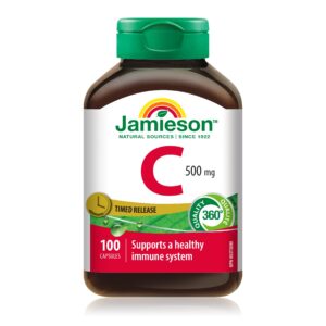 Frente del frasco Jamieson Vitamina C 500 mg
