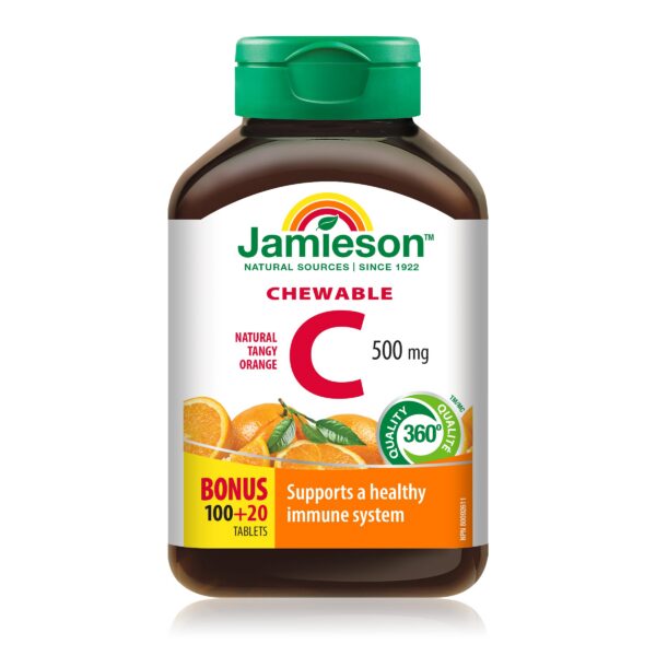 Jamieson vitamina c masticable naranja bote 120 tabletas