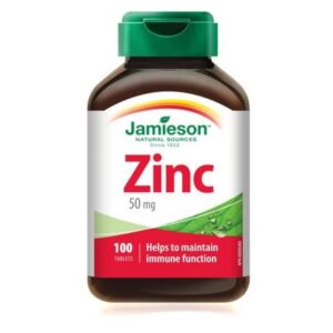 Jamieson Zinc 50 mg 100 tabletas envase
