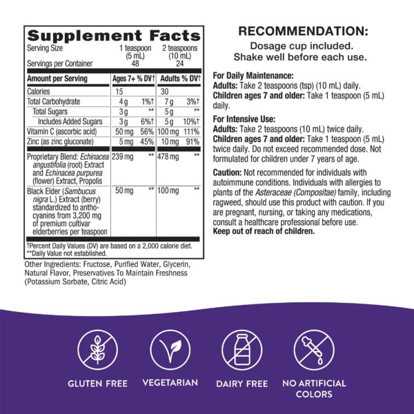 Version 1.0.0 Jarabe para apoyo inmune diario Sambucus Nature's Way