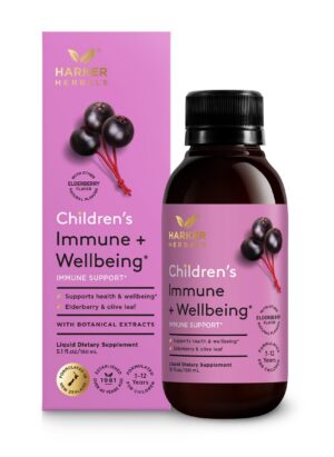 Version 1.0.0 Harker jarabe infantil etiqueta y botella