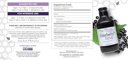 Jarabe natural de saúco con aronia para niños y adultos