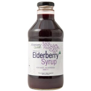 Jarabe orgánico de saúco Elderberry Queen botella 24 fl oz