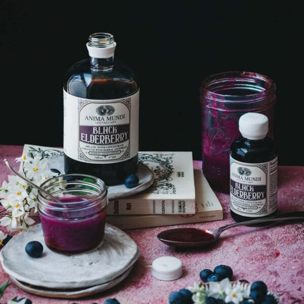 Version 1.0.0 Jarabe saúco negro Anima Mundi botella lateral ingredientes
