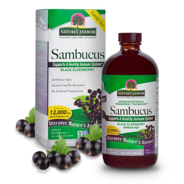 Jarabe de sauco Sambucus Nature's Answer botella