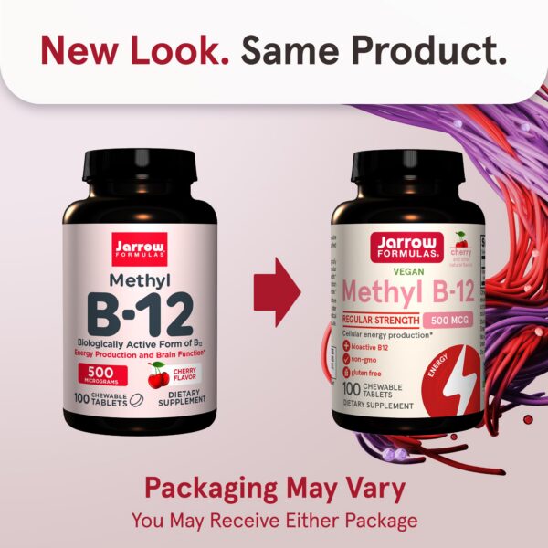 Frasco etiqueta Jarrow Formulas Methyl B-12