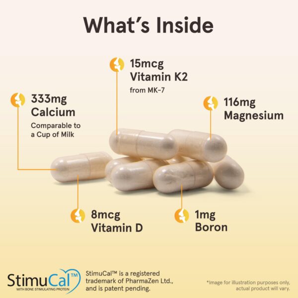 Etiqueta frontal con D3 y K2 MK-7