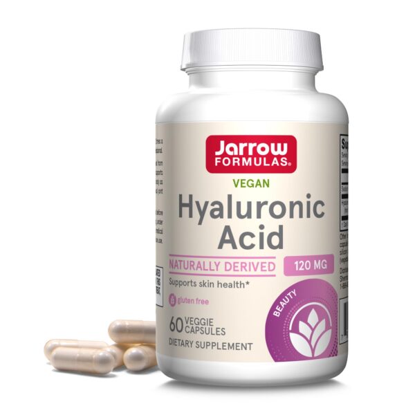 Frasco de ácido hialuronico Jarrow Formulas 120 mg