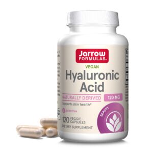 Botella de Jarrow Formulas Ácido Hialurónico 120 mg para soporte de piel