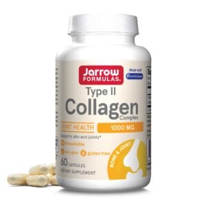 Botella Jarrow Formulas colágeno tipo II 1000mg 60 cápsulas