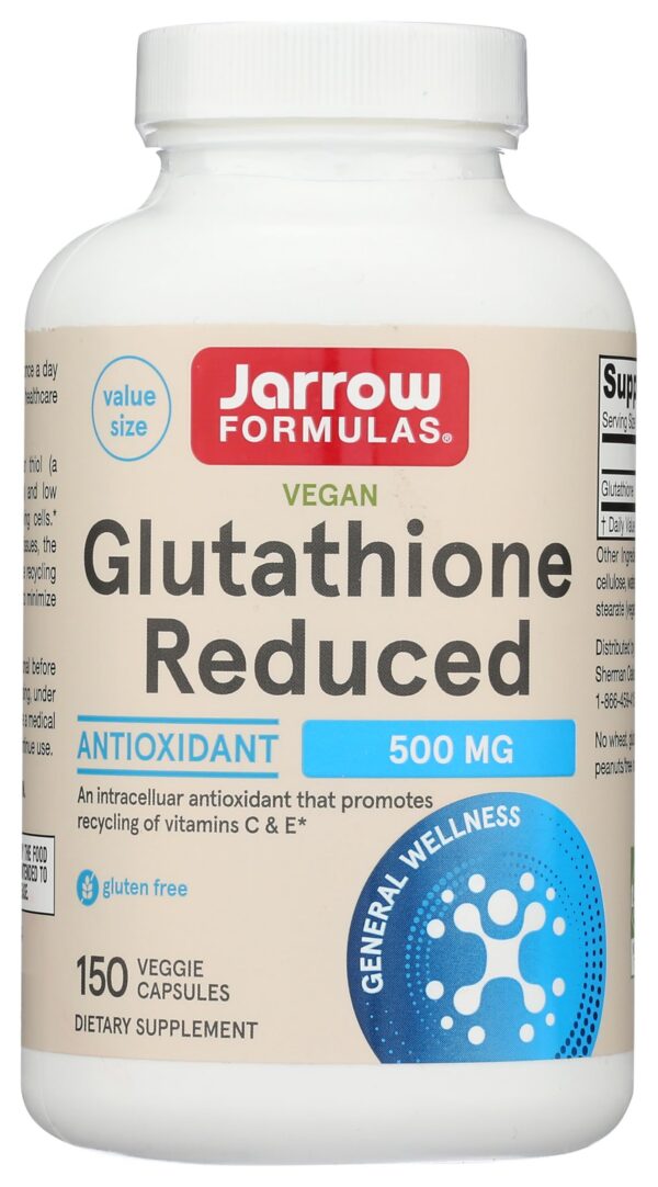 Frasco de Jarrow Formulas Glutatión reducido 500 mg