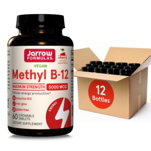Jarrow Formulas Metil B-12 tabletas sabor cereza para energía