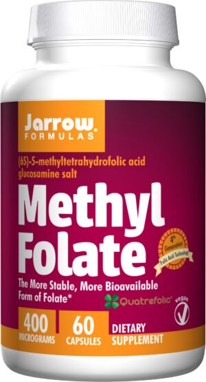 Jarrow Formulas metil folato suplemento vitamínico 400 mcg