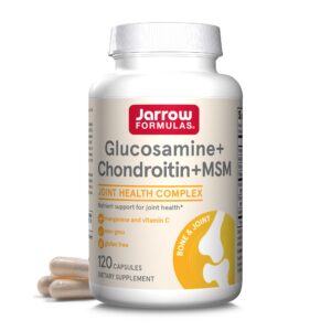 Frente del frasco Jarrow Formulas Glucosamina Condroitina MSM