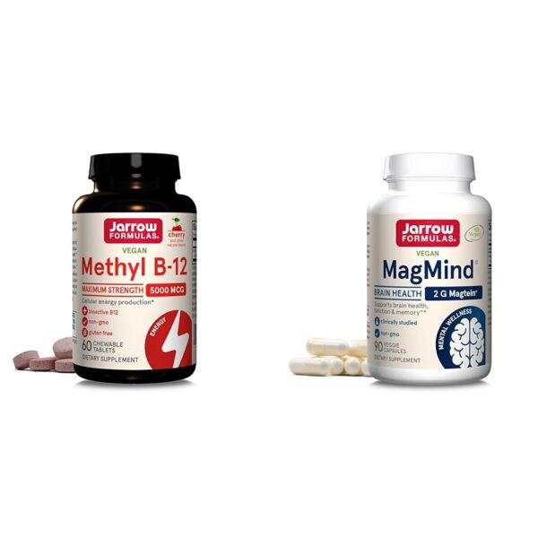 Jarrow Methyl B-12 5000 mcg tabletas masticables sabor cereza 60 unidades