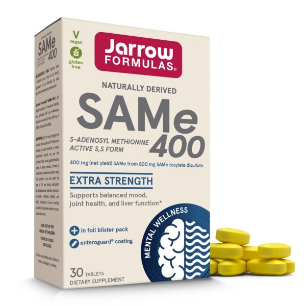 Jarrow SAMe 400 mg, caja frontal