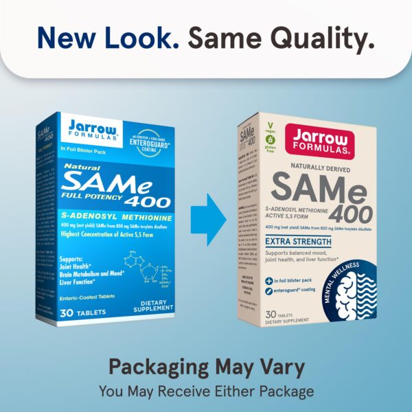 Jarrow SAMe 400 mg etiqueta