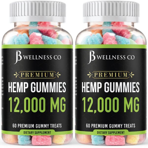 Gomitas de cáñamo JB Wellness Co – etiqueta frontal