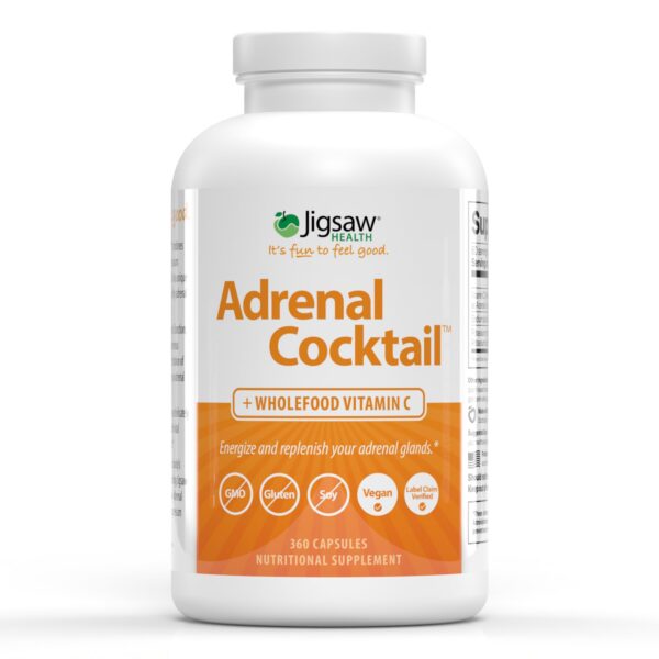 Caja frontal de Jigsaw Health Adrenal Cocktail + Vitamina C