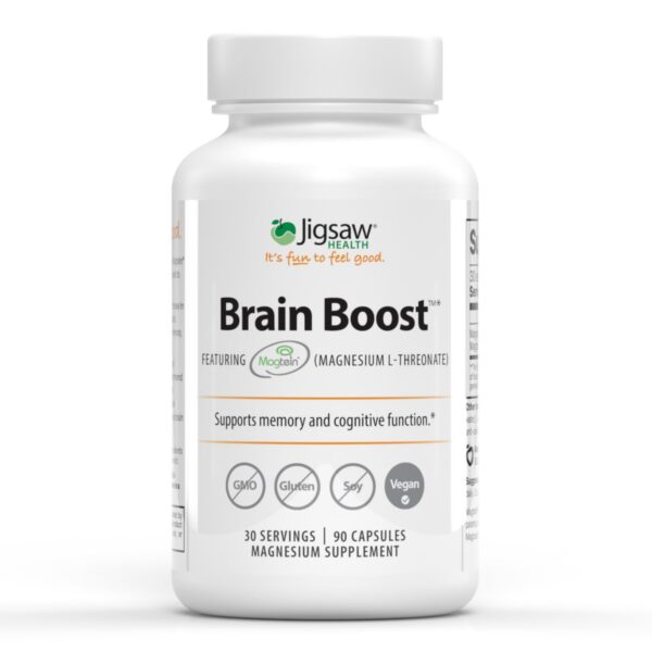 Botellas MagSRT y Brain Boost en primer plano