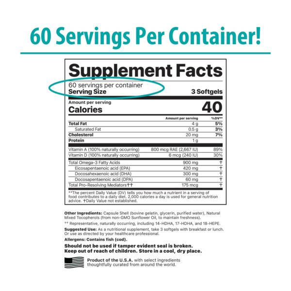 Frasco con 180 cápsulas blandas