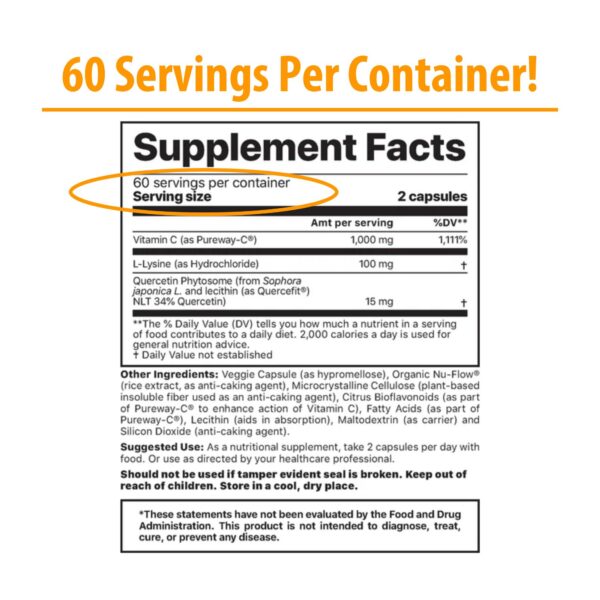 Etiqueta de Pureway-C Plus 120 cápsulas